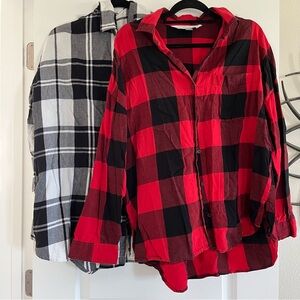 Bundle of Women’s Old Navy Boyfriend Flannel Shirts
